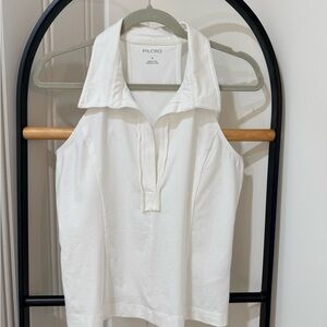 Pilcro Women's Cream Collared Blouse